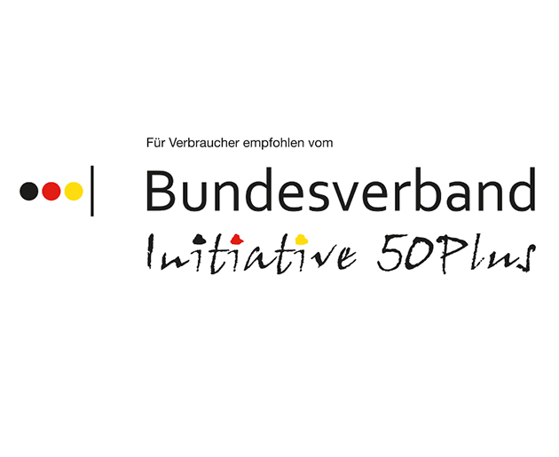 Ausgezeichnet: Prüfsiegel vom Bundesverband Initiative 50Plus